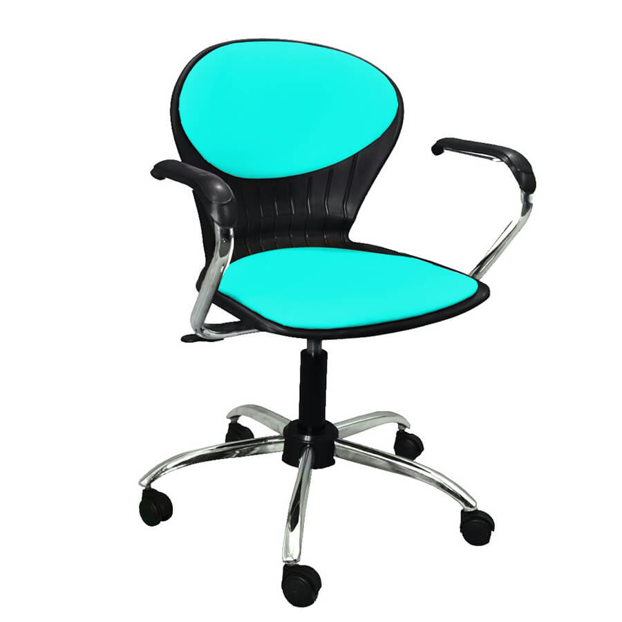 صندلی گردان مدل صدفی آبی روشن صندلی گردان مدل صدفی آبی روشن